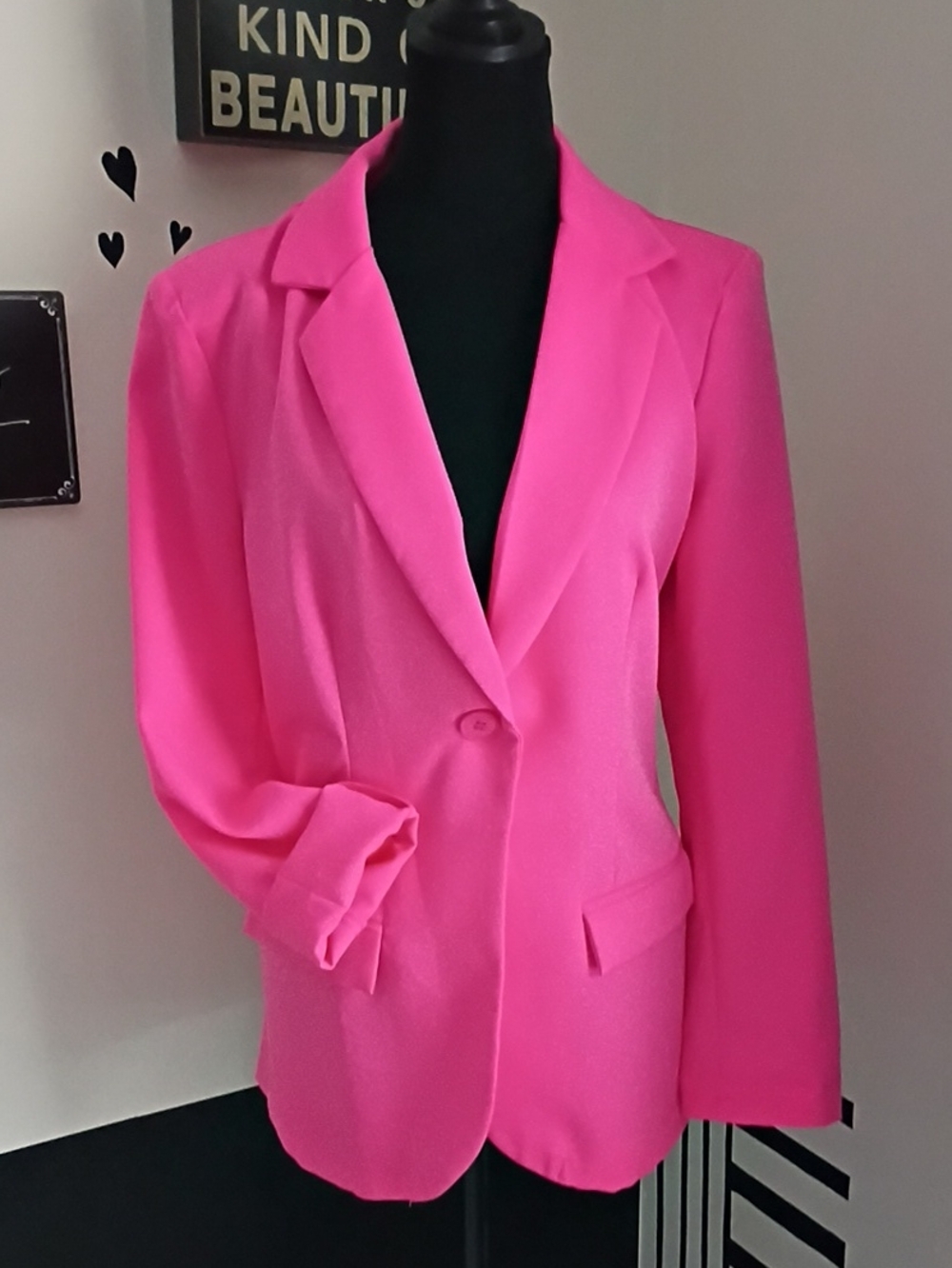 Hot Pink Women's Blazer Jacket